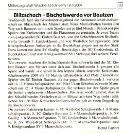 Kreismannschaftsmeister 2009 - SFB (Mitteilungsblatt vom 18.4.09)
